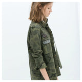 Slim Green Embroidered Military Jacket-Basic Jackets-HZIJUE Street Wear Store-PLATINUM REXZ-PREXZ