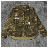 Slim Green Embroidered Military Jacket-Basic Jackets-HZIJUE Street Wear Store-PLATINUM REXZ-PREXZ