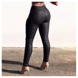 Slim Leather Pants-Pants & Capris-zanzea001 Store-PLATINUM REXZ-PREXZ