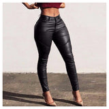 Slim Leather Pants-Pants & Capris-zanzea001 Store-PLATINUM REXZ-PREXZ