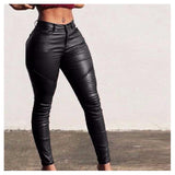 Slim Leather Pants-Pants & Capris-zanzea001 Store-PLATINUM REXZ-PREXZ