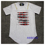 Summer Long Extended Tee-T-Shirts-Ding li Electronic commerce co., LTD-Gray-L-PLATINUM REXZ-PREXZ