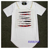 Summer Long Extended Tee-T-Shirts-Ding li Electronic commerce co., LTD-White-L-PLATINUM REXZ-PREXZ