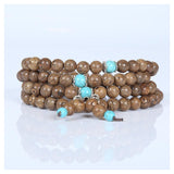 Turquoise Budda Bead Bracelet-Strand Bracelets-Breath and life-PLATINUM REXZ-PREXZ