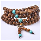 Turquoise Budda Bead Bracelet-Strand Bracelets-Breath and life-PLATINUM REXZ-PREXZ