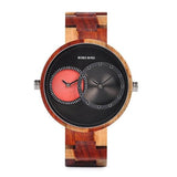 relogio masculino BOBO BIRD Watch Men 2 Time Zone Wooden Quartz Watches Women Design Men&#39;s Gift Wristwatch In Wood Box Dropship|Quartz Watches|-Quartz Watches-BOBO BIRD Official Store-W-R10-2-PLATINUM REXZ-PREXZ