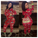 PREXZ Holiday Bodysuit Pajamas | Fleece Print-Home-CHRONSTYLE Official Store-Red-S-PLATINUM REXZ-PREXZ