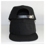 White Black Gray Flat Panel Strapback-Baseball Caps-Jack's Fashion mall-black strap leather-PLATINUM REXZ-PREXZ