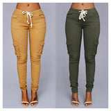 Women Elastic Waist Pants-Pants & Capris-Lucky Yao Store 117767-PLATINUM REXZ-PREXZ