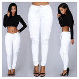 Women Elastic Waist Pants-Pants & Capris-Lucky Yao Store 117767-PLATINUM REXZ-PREXZ