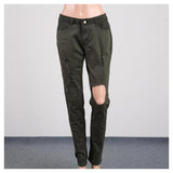 Women Pencil Denim-Jeans-DTzone Store-Army green-S-PLATINUM REXZ-PREXZ