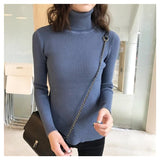 Women Slim Cashmere PREXZ Turtleneck-Pullovers-Shop5792824 Store-BLUE-S-PLATINUM REXZ-PREXZ