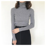 Women Slim Cashmere PREXZ Turtleneck-Pullovers-Shop5792824 Store-GRAY-S-PLATINUM REXZ-PREXZ