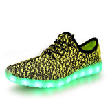 Women's Athletic LED Shoes-Women's Vulcanize Shoes-Attain promising Ltd.-Green-4.5 (22.5cm)-PLATINUM REXZ-PREXZ