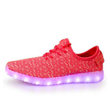 Women's Athletic LED Shoes-Women's Vulcanize Shoes-Attain promising Ltd.-Pink-4.5 (22.5cm)-PLATINUM REXZ-PREXZ