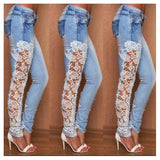 Women's Lace Floral Jeans-Jeans-BNWT-PLATINUM REXZ-PREXZ