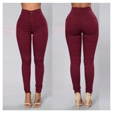 Women's Stretchy Pencil Pants-Pants & Capris-zanzea001 Store-Wine Red-S-PLATINUM REXZ-PREXZ