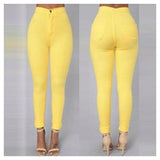 Women's Stretchy Pencil Pants-Pants & Capris-zanzea001 Store-Yellow-S-PLATINUM REXZ-PREXZ