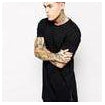 Zipper Extended T-Shirt-T-Shirts-Fashion Master-WL-black-L-PLATINUM REXZ-PREXZ